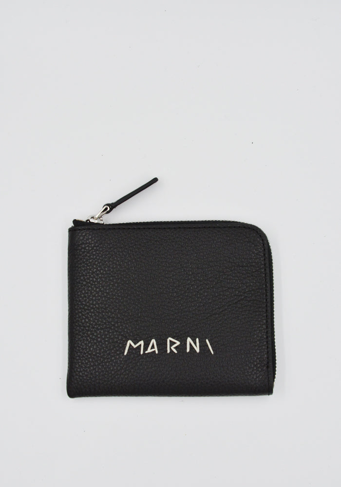 MARNI PFMI0095Q0 P6533 00N99 ZIPPED WALLET BLACK SS24 | DOSHABURI Online Shop