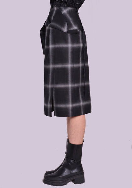MARINA YEE DECONSTRUCTED DRESS SKIRT BLACK/WHITE FW23 | DOSHABURI Shop