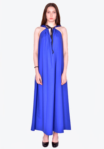 MARINA YEE SS24-0021-557 TWISTED SHOULDER DRESS KLEIN BLUE SS24 | DOSHABURI Online Shop