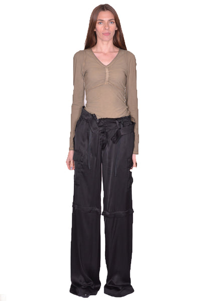 OTTOLINGER 111-200111-01 SHIRTING BAGGY CARGO PANTS BLACK