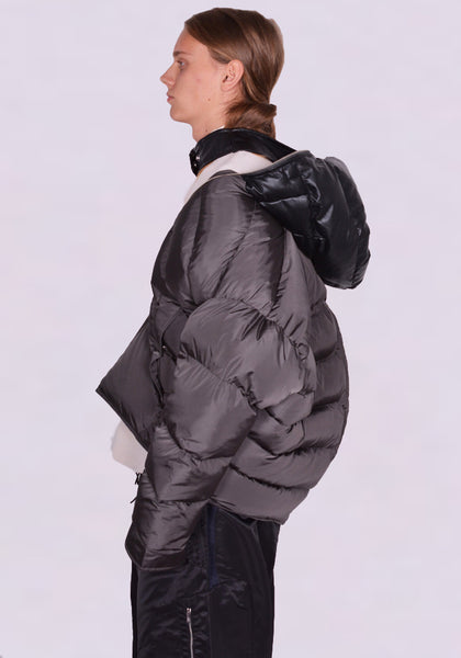 RANDOM IDENTITIES NY-15-22 DUVET PUFFER JACKET CHARCOAL