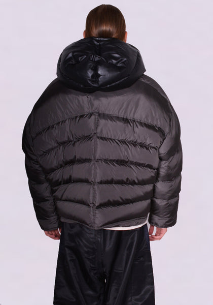 RANDOM IDENTITIES NY-15-22 DUVET PUFFER JACKET CHARCOAL