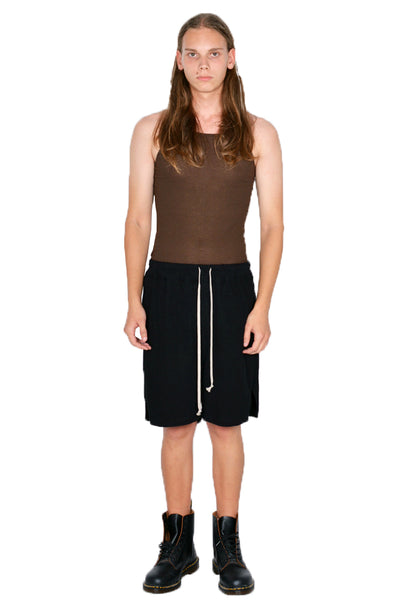 RICK OWENS MEN RU02C7397 BG BOXERS SHORTS BLACK FW23 | DOSHABURI Online Shop