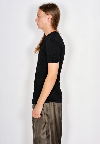 RICK OWENS MEN RU02C7256 UC 09 DOUBLE LAYERED T-SHIRT BLACK FW23 | DOSHABURI Online Shop