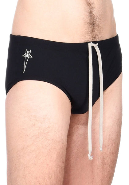 RICK OWENS x CHAMPION CM02C9270 CHJEW 09 SWIM BRIEF BLACK SS23 | DOSHABURI Online Shop