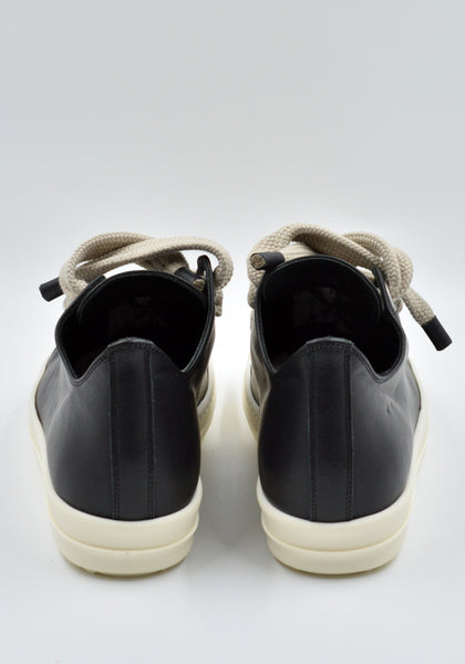 RICK OWENS JUMBOLACED LOW SNEAKERS BLACK FW24 | DOSHABURI Online Shop