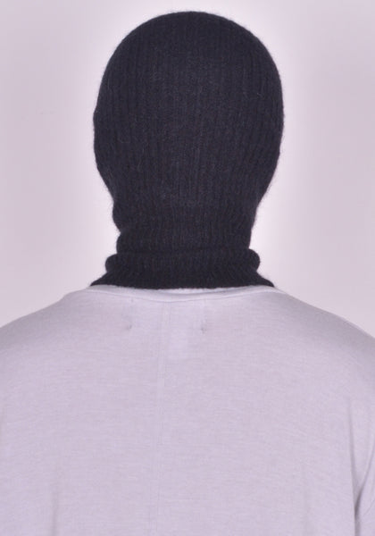 RICK OWENS MEN RR02D6490 KWP KNIT SKI MASK SKULL BLACK