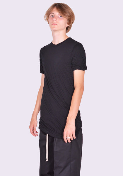 RICK OWENS MEN RU02D6256 UC 09 DOUBLE LAYERED T-SHIRT BLACK FW24 | DOSHABURI Online Shop