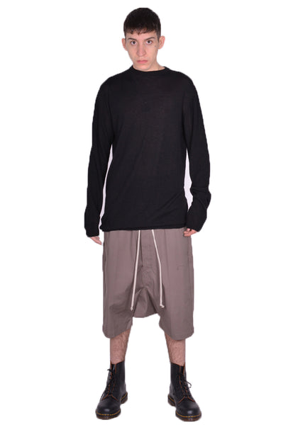 RICK OWENS MEN RU01D3627 WS CASHEMERE ROUND NECK KNIT SWEATER SS24 | DOSHABURI Online Shop