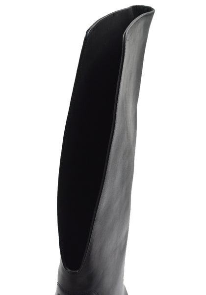 RICK OWENS MEN RU01E5854 LOO SLIVER PLATFORM WINGED KOWBOY BOOTS