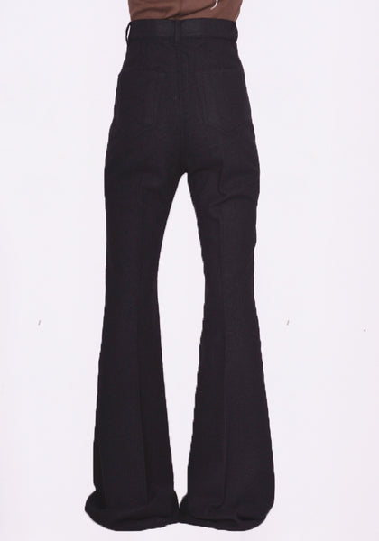 RICK OWENS WOMEN RO02C1329 WN BOLAN BOOTCUTPANTS BLACK FW23 | DOSHABURI Online Shop