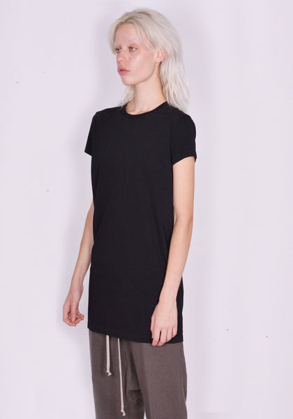 RICK OWENS WOMEN RP02C1203 JA 09 LEVEL T-SHIRT BLACK FW23 | DOSHABURI Online Shop