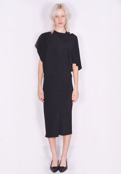 RICK OWENS WOMEN RP02C1553 CC 09 SEB DRESS BLACK FW23 | DOSHABURI Online Shop