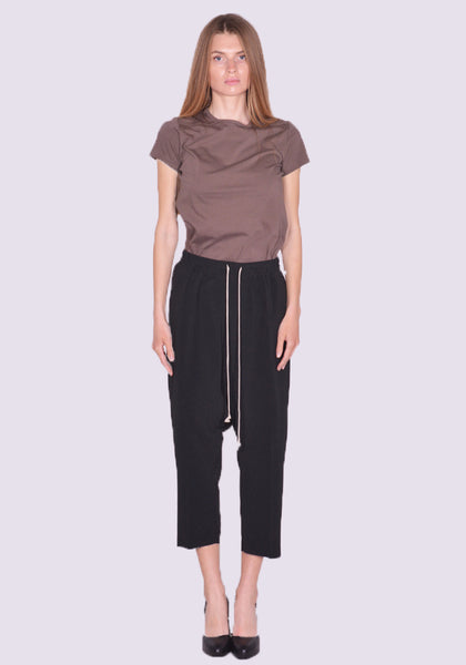 RICK OWENS WOMEN RP01C5308 CC 09 DRAWSTRING CROPPED PANTS SS23 | DOSHABURI Online Shop