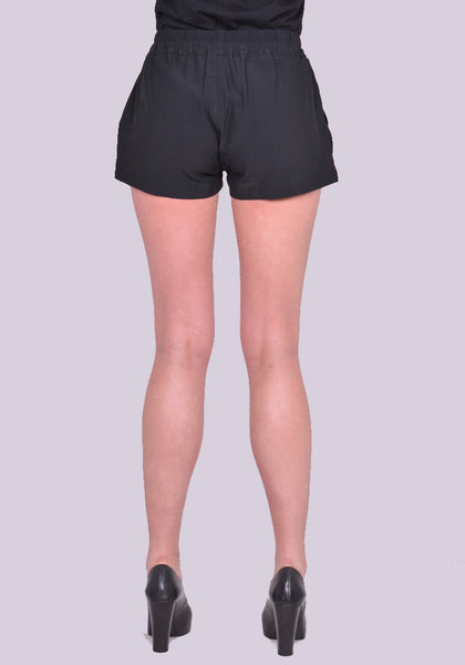 RICK OWENS WOMEN RP02D3316 HY FOG BOXER SHORTS BLACK FW24 | DOSHABURI Online Shop