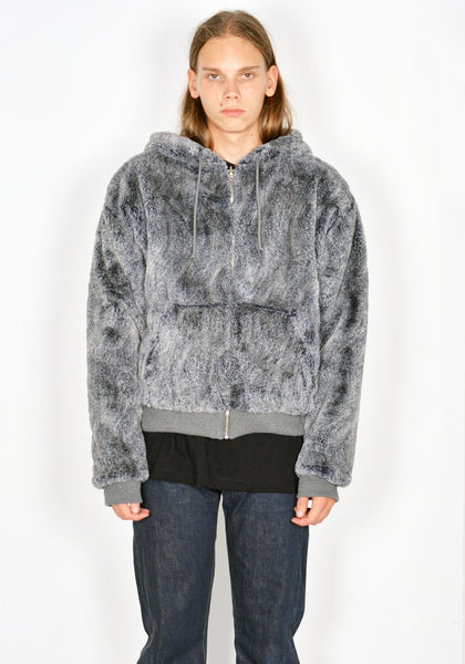 SKY HIGH FARM SHF04T026-1 UNISEX REVERSIBLE WOLF AND SHEEP HOODIE GREY FW23 | DOSHABURI Online Shop