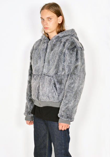 SKY HIGH FARM SHF04T026-1 UNISEX REVERSIBLE WOLF AND SHEEP HOODIE GREY FW23 | DOSHABURI Online Shop