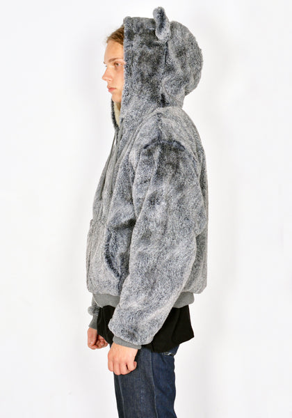 SKY HIGH FARM SHF04T026-1 UNISEX REVERSIBLE WOLF AND SHEEP HOODIE GREY FW23 | DOSHABURI Online Shop