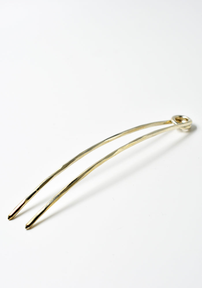 WERKSTATT:MÜNCHEN M4200 SILVER HAIR-PIN HAMMERED (New Season)