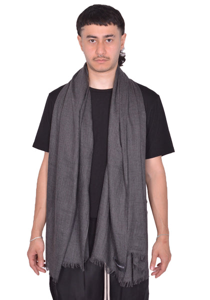 YUIKI SHIMOJI SCARF CASHMERE/SILK DARK GREY | DOSHABURI Online Shop