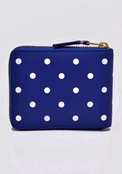 COMME DES GARCONS SA7100PD ZIP WALLET POLCA DOT NAVY | DOSHABURI Online Shop