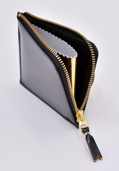 COMME DES GARCONS SA3100MI MIRROR INSIDE ZIP WALLET BLACK | DOSHABURI Online Shop