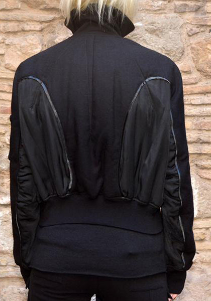 HAIDER ACKERMANN WOMENS PADDED ZIP-UP JACKET BLACK | 50%OFF SALE | DOSHABURI Online