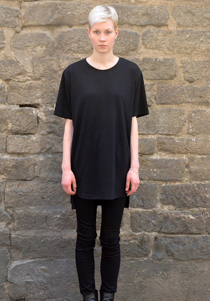 YUIKI SHIMOJI UNISEX BASIC T-SHIRT BLACK-DOSHABURI Online Shop