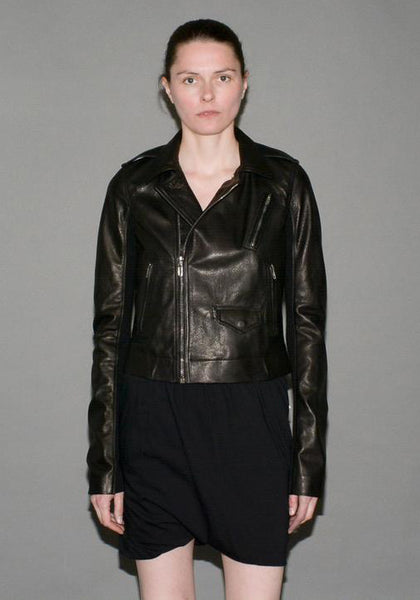 RICK OWENS WOMENS CLASSIC LEATHER JACKET | 50%OFF SALE | DOSHABURI