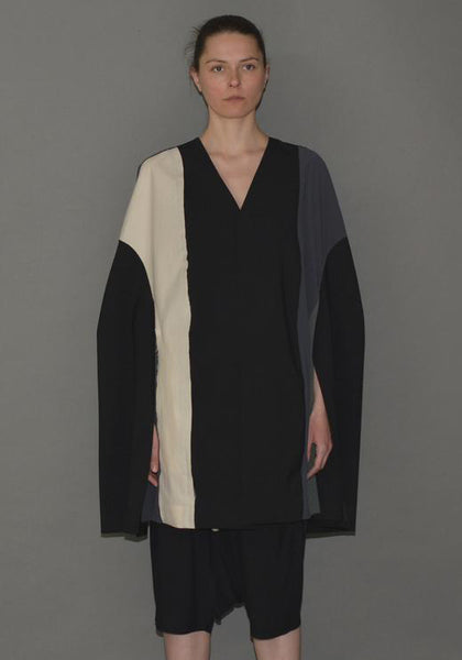 RICK OWENS LIDO PEA JACKET BLACK/WHITE/GREY | 50%OFF SALE | DOSHABURI