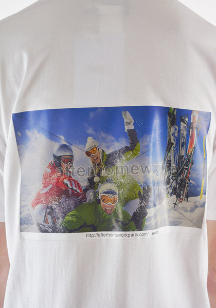 AFTER HOMEWORK SHUTTER SKI CLUB T-SHIRT WHITE - DOSHABURI Shop