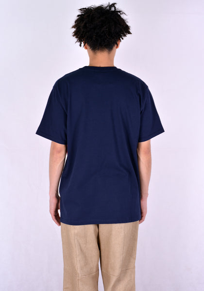 AFTER HOMEWORK LIVA2 DOUBLE T-SHIRT BLUE/RED - DOSHABURI Shop