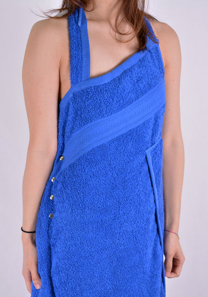 AFTER HOMEWORK PLAYA DRESS IN TOWEL BLUE - DOSHABURI Shop