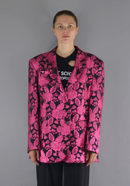 ART SCHOOL MJCKT004 OVERSIZED TAILORED JACKET PINK - DOSHABURI Shop