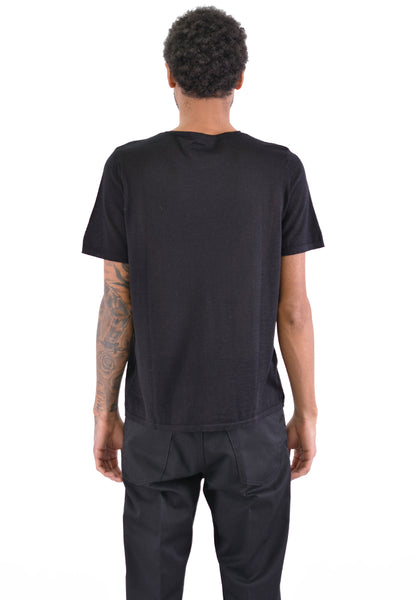 BIELO CASH KNIT T-SHIRT BLACK - DOSHABURI Shop