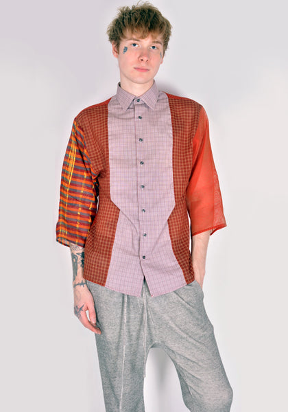 BLESS N°71 4419 4-PCS-CUTS-SHIRT  RED&RUST VARIATIONS SS22 | DOSHABURI Online Shop