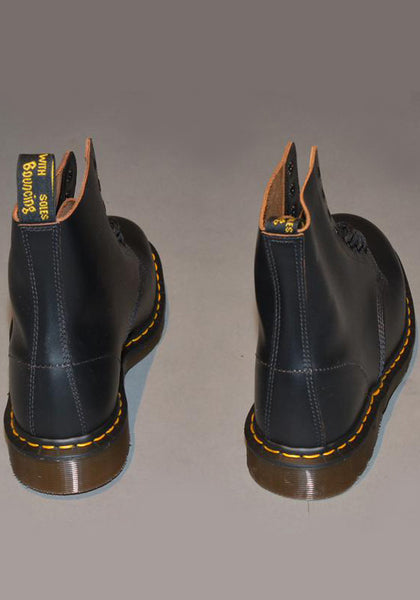 DR. MARTENS VINTAGE 1460 LEATHER BOOTS BLACK QUILON MADE IN ENGLAND - DOSHABURI Shop