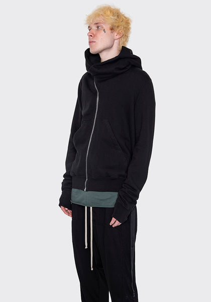 RICK OWENS DRKSHDW DU02B4286 F 09 MOUNTAIN HOODIE BLACK FW22 | DOSHABURI Online Shop