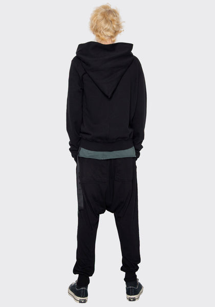 RICK OWENS DRKSHDW DU02B4286 F 09 MOUNTAIN HOODIE BLACK FW22 | DOSHABURI Online Shop