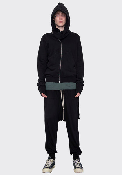 RICK OWENS DRKSHDW DU02B4286 F 09 MOUNTAIN HOODIE BLACK FW22 | DOSHABURI Online Shop