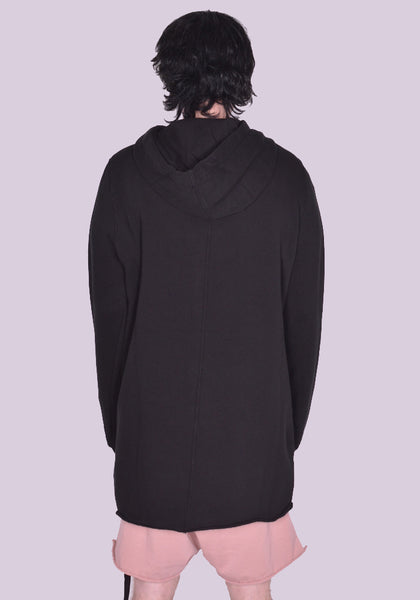 RICK OWENS DRKSHDW DU01C6285 F HOODED SWEATSHIRT BLACK SS23 | DOSHABURI Online Shop