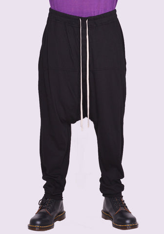 RICK OWENS DRKSHDW PRISONER DRAWSTRING PANTS BLACK SS23 | DOSHABURI Online Shop