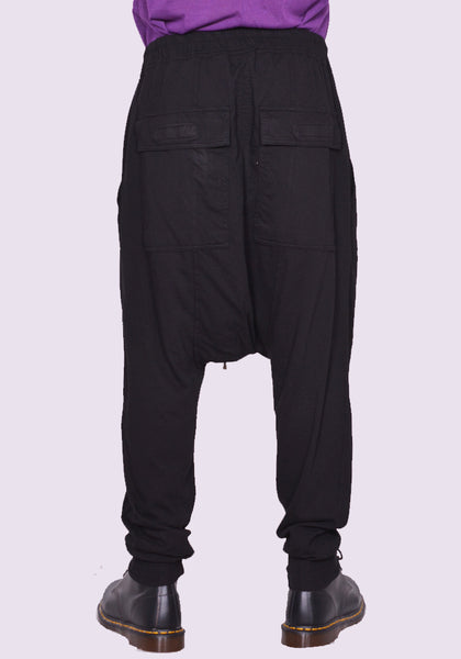 RICK OWENS DRKSHDW PRISONER DRAWSTRING PANTS BLACK SS23 | DOSHABURI Online Shop