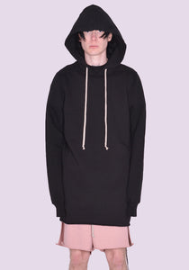 RICK OWENS DRKSHDW DU01C6285 F HOODED SWEATSHIRT BLACK SS23 | DOSHABURI Online Shop