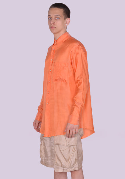 EDWARD CUMING SS23-S06 EASY POCKET SHIRT ORANGE SS23 | DOSHABURI Online Shop