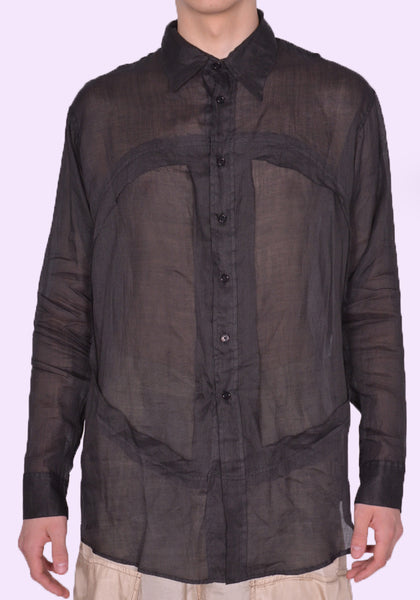 EDWARD CUMING SS23-S04B LUNG WINDOW SHIRT BLACK SS23 | DOSHABURI Online Shop