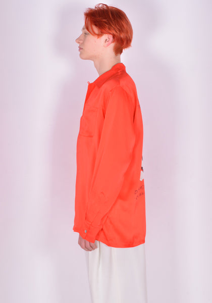 ENDLESS JOY LONG SLEEVE SILK SHIRT SKULL & CROW RED FW21 | DOSHABURI Online Shop