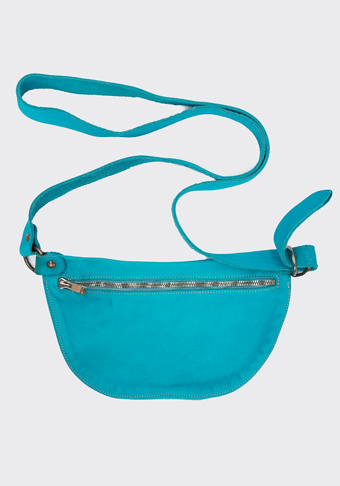 GUIDI Q100 SOFT HORSE FULL GRAIN LEATHER BELT BAG TURQUOISE BLUE | DOSHABURI Online Shop