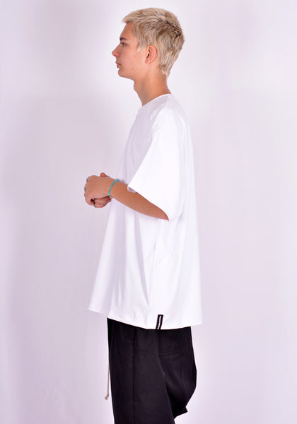 GUACAMOLE 20-2007-WHT RASH GUARD/HALF OVERSIZE T-SHIRT WHITE | DOSHABURI Online Shop