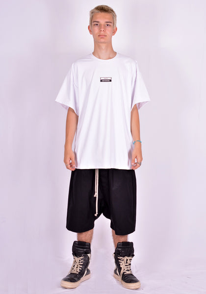 GUACAMOLE 20-2007-WHT RASH GUARD/HALF OVERSIZE T-SHIRT WHITE | DOSHABURI Online Shop